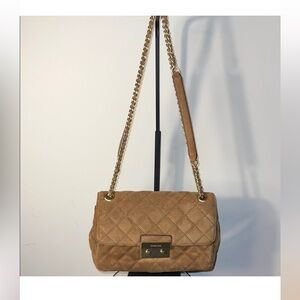 Michael Kors Camel Quilted Shoulder Bag